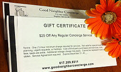 gift certificate